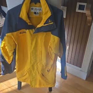 Columbia Yellow and Navy Raincoat